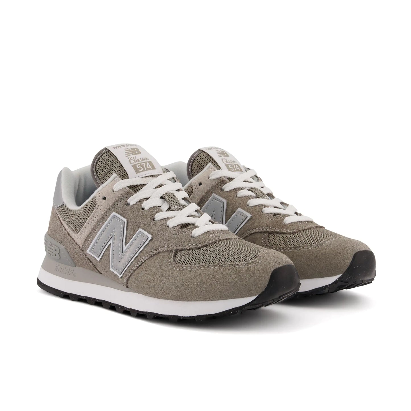 New Balance Women's 574 Core Sneaker 8 Grey/White-grey